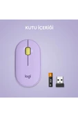 Logitech Pebble M350 910-006752 Lila Sessiz Optik Kablosuz Mouse - 6