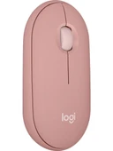 logitech M350 Pebble Sessiz Kablosuz Kompakt Mouse Pembe - 1