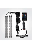 4 Parçalı Uzaktan Kumandalı Ayak Altı Aydınlatma 12 Led Çok Renkli Müzikli Araba Ledi - 3