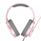 Baseus GAMO D05 Immersive Virtual 3D Işıklı pc Gaming Oyuncu Kulaklığı (Pembe) - 4