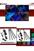 4 Parçalı Uzaktan Kumandalı Ayak Altı Aydınlatma 12 Led Çok Renkli Müzikli Araba Ledi - 1