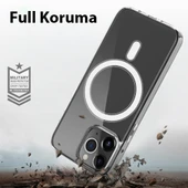 iPhone 14 Plus Magsafe Uyumlu Manyetik Sert Tpu Şeffaf Silikon Kılıf - 3