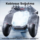 MEMO DL100 Altı Parmak Fanlı Hızlı Soğutma 4000mAh Oyun Konsolu Gamepad Radyatör (Siyah) - 5
