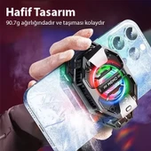 Memo DL20 AI Yarı İletken Arka Klipsli Soğutma Radyatörü IPhone Android PUBG Oyun Soğutucu 3 Aşamalı (Siyah) - 3