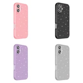 iPhone 16 Plus Kılıf Kamera Korumalı Simli Parıltılı Lüks Silikon - 9