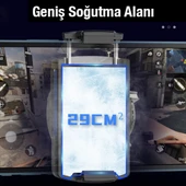 MEMO DL08 Yarı İletken Telefon Soğutma Fanı Radyatör Soğutucu (Mavi) - 4
