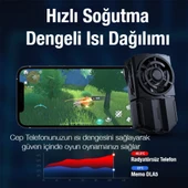 MEMO DL-A5 Cep Telefonu Soğutma Fanı Gamer Oyuncu Radyatör Soğutucu (Siyah) - 5