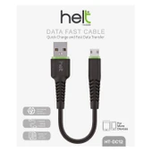 Helt HT-DC12 Plastik 20 Cm USB Şarj ve Data Kablosu (Siyah) - 2