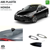 S-Dizayn Honda Civic FC5 ABS Plastik Köpek Balığı Anten Parlak Siyah 2016-2021 A+Kalite thumbnail 1