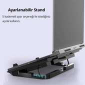 Juo Ventus 5 Fanlı LED Aydınlatmalı Laptop Soğutucu thumbnail 5