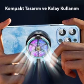 S6 Manyetik Cep Telefon Soğutma Fanı Radyatör Soğutucu (Siyah) - 3