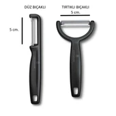 Siyah Soyacak Seti 2 li (Düz Kenar & Tırtıklı Kenar) - 1