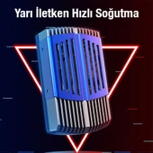 MEMO DL08 Yarı İletken Telefon Soğutma Fanı Radyatör Soğutucu (Mavi) - 3