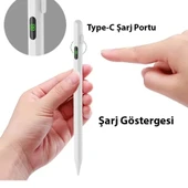 K-2268 Dijital Göstergeli Universal Kapasitif Stylus iPad Tablet Dokunmatik Kalem (Beyaz) - 3