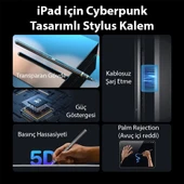 Dux Ducis SP-04 Manyetik Şarjlı iPad Tablet Dokunmatik Transparent Stylus Kalem (Siyah) - 3