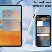 K-2268 Dijital Göstergeli Universal Kapasitif Stylus iPad Tablet Dokunmatik Kalem (Beyaz) - 5