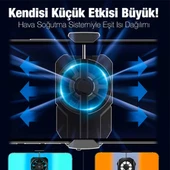 MEMO FL-A2 Hava Soğutmalı Cep Telefon Soğutma Fanı Radyatör Soğutucu (Siyah) - 3