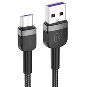 KUULAA Mikro Usb 3A Hızlı Şarj 0.50CM kısa Android Mikro Usb Şarj Kablosu (Siyah-Gri) - 2