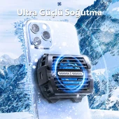 MEMO CX12 Powerbank Girişli Manyetik Cep Telefon Soğutma Fanı Radyatör Soğutucu (Siyah) - 3