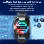 Memo DL20 AI Yarı İletken Arka Klipsli Soğutma Radyatörü IPhone Android PUBG Oyun Soğutucu 3 Aşamalı (Siyah) - 5