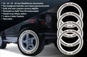 Toyota Uyumlu 15 Jant B-B-S Testere Lastik Yanağı Beyaz Renk 1 Takım 4 Adet - 2
