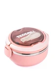 TEDEMEI PEMBE PASLANMAZ ÇELİK KAŞIKLI YEMEK TAŞIMA KABI 700ML - 1