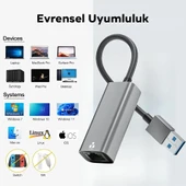 USB-A 3.0 to 2.5G Gigabit Ethernet Adaptörü (Siyah) - 2