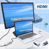 9 İn1 Type C 4k 30hz Hdmi Usb 3.0,Sd,PD Hub Adaptör Dönüştürücü (Gri) - 4