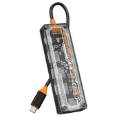 6in1 Type-c To USB3.0 + USB2.0 + Type-c PD 100W + HDMI + VGA + 3.5mm Çoğaltıc Transparanı Hub - 1