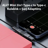 Mini 2in1 Type-c to Type-C Kulaklık + Şarj Adaptöru (Siyah) - 4