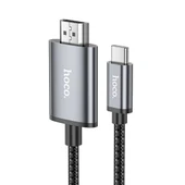Hoco UA27 Type-c To HDMI HDTV Dönüştürücü Adaptör 4K 30Hz Kablo (Gri) - 1