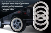 Universal 13 Jant Speed Hunters Lastik Yanağı Beyaz Renk 1 Takım 4 Adet - 2