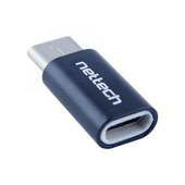 Nettech Micro USB To Type-C Dönüştürücü (Siyah) - 1