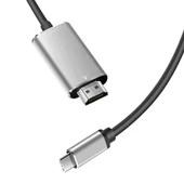 Type-C to HDMİ 4K 60Hz Çevirici Görüntü Kablosu 1.8M - HDTV Projektör (Siyah) - 3