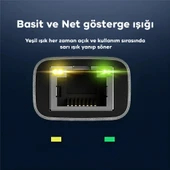 USB-A 3.0 to 2.5G Gigabit Ethernet Adaptörü (Siyah) - 4
