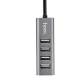 HOCO HB1 80cm Kablolu 4 Portlu USB Çoğaltıcı HUB Adaptör (Füme) - 4