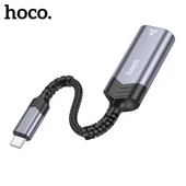 Hoco UA26 Type-c OTG RJ45 İnternet Adaptörü Dönüştürücü 100 Mbps (Gri) - 5