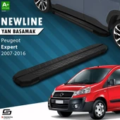 S-Dizayn Peugeot Expert 2 Kısa Şase NewLine Siyah Yan Basamak 213 Cm 2007-2016 thumbnail 1