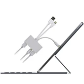 3 İN1 İPhone+Usb C+ Usb A Kamera Okuyucu Kart Okuyucu (Beyaz) - 3
