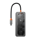 8in1 Type-c To USB3.0 + USB2.0 + Type-c + PD + HDMI + SD + TF + Ethernet Çoğaltıcı Transparan Hub - 2