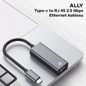 Type-C to 2.5G Gigabit Ethernet Dönüştürücü Adaptör (Siyah) - 3