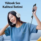 İphone 15 İçin Type-c Şarj + kulaklık 2İn1 Çevirici Adaptör 60W (Siyah) - 5