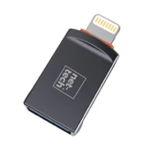 Nettech NT-OT05 USB To Lightning Dönüştürücü (Siyah) - 1