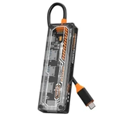 5in1 Type-c To USB3.0 + USB2.0 + Type-c PD 100W + HDMI + Ethernet Çoğaltıcı Transparan Hub - 1