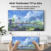 Type-C To HDMI HDTV Dönüştürücü Adaptör 4K 60Hz Kablo 1.8M (Beyaz) - 3