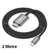 Hoco UA27 Type-c To HDMI HDTV Dönüştürücü Adaptör 4K 30Hz Kablo (Gri) - 4