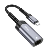 Hoco UA26 Type-c OTG RJ45 İnternet Adaptörü Dönüştürücü 100 Mbps (Gri) - 1