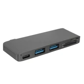 5in1 Usb-C Hub 3.0 Type-C Şarj Kart Okuyucu Type-C Adaptör (Gri) - 6