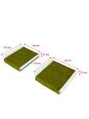 Wunder Alfa Romeo 147 2001-2010 Çiftli Karbonlu Polen Filtresi - 2