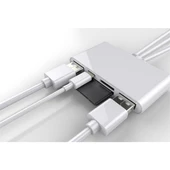 3 İN1 İPhone+Usb C+ Usb A Kamera Okuyucu Kart Okuyucu (Beyaz) - 2